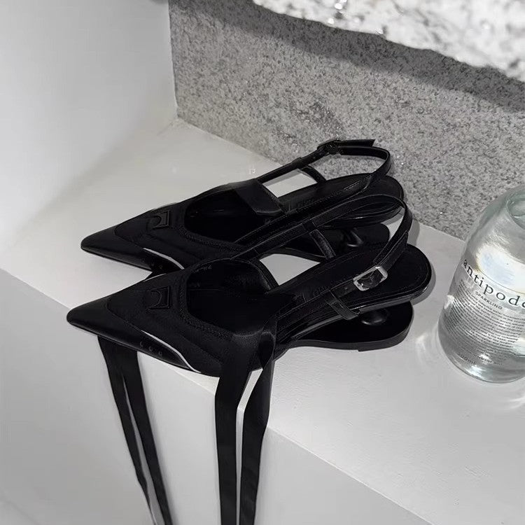 Damen elegante Sling-Ballerinas mit modischer Schnallenverzierung R&B