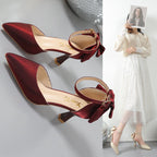 Damen elegante Pumps mit Schleifen-Detail