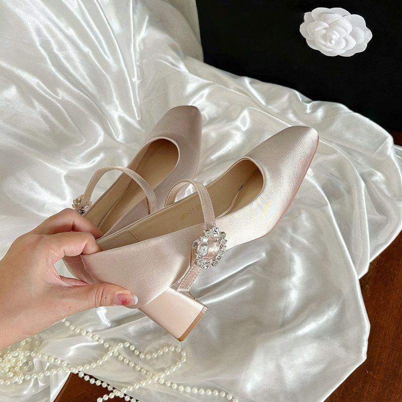 Damen elegante Ballerinas mit Schmuckdetail R&B