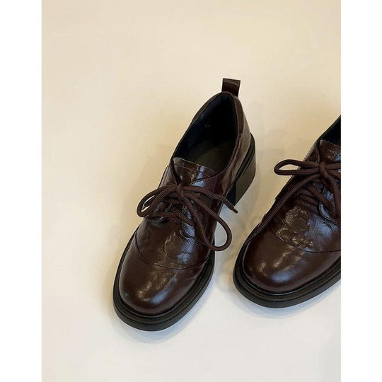 Damen elegante Schnürschuhe aus hochwertigem Kunstleder mit modischem Design R&B