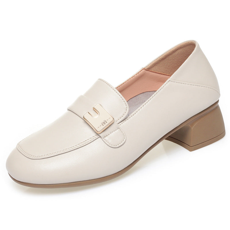 Damen Elegante Mokassins mit modischem Dekorelement und komfortablem Blockabsatz