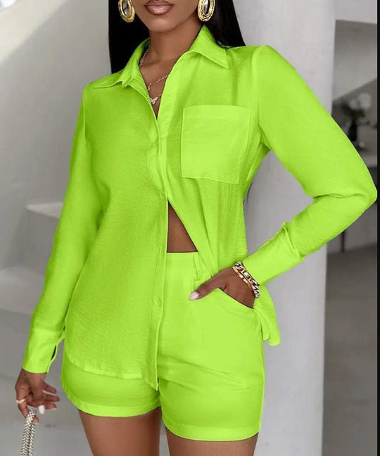 Damen modischer Blazer und Shorts Set R&B