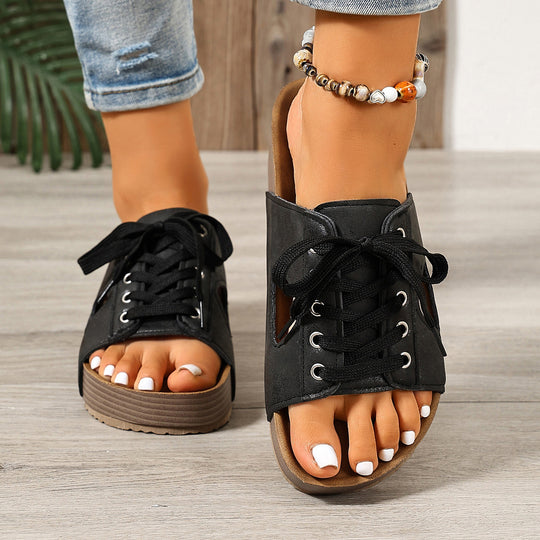 Damen Sportliche Schnürsandalen R&B