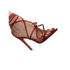 Damen elegante High Heel Sandalen mit raffinierten Riemchen R&B
