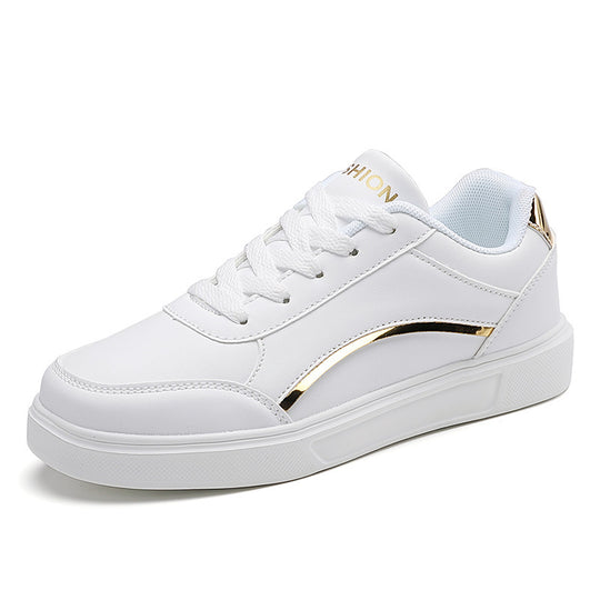 Unisex nan urbaner niedriger City-Sneaker mit veganem Kunstleder, dezenter Metallic-Zierkante und stoßdämpfender EVA-Laufsohle R&B