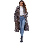 Damen Longblazer aus flauschigem Kunstfell mit modischem Schlangenmuster R&B