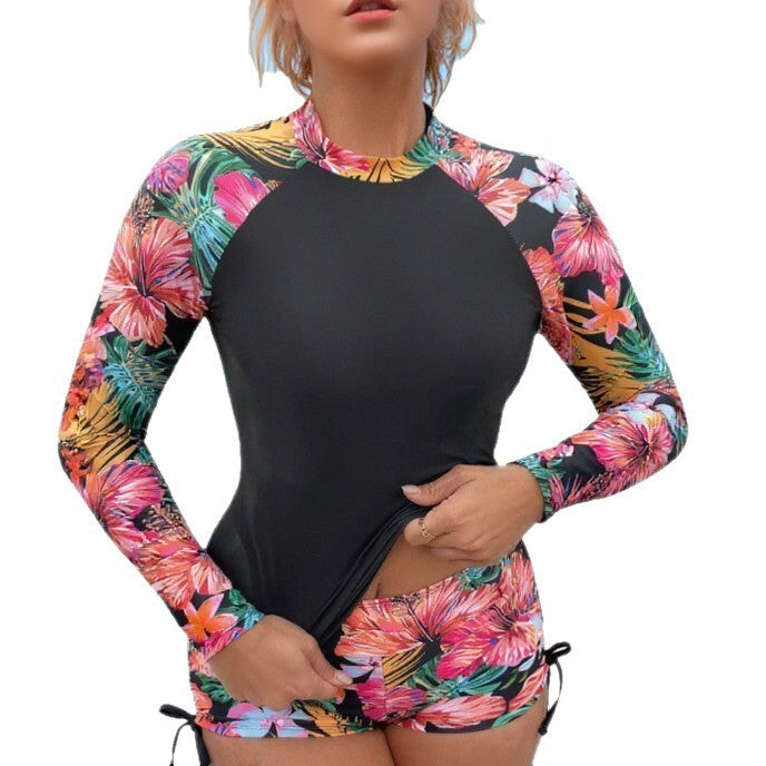 Damen Surfanzug mit buntem Blumenmuster