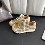 Damen Sportliche Sneaker mit atmungsaktivem Mesh und modischer Wildleder-Oberfläche R&B