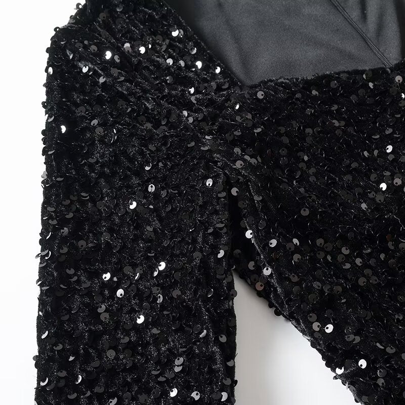 Damen Glitzerndes Abendkleid mit elegantem A-Linien-Schnitt R&B