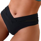 Damen Hochgeschnittene Bikinihose mit eleganter Wickeloptik