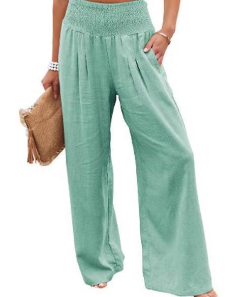 Damen weiter Sommerhose mit elastischem Bund R&B