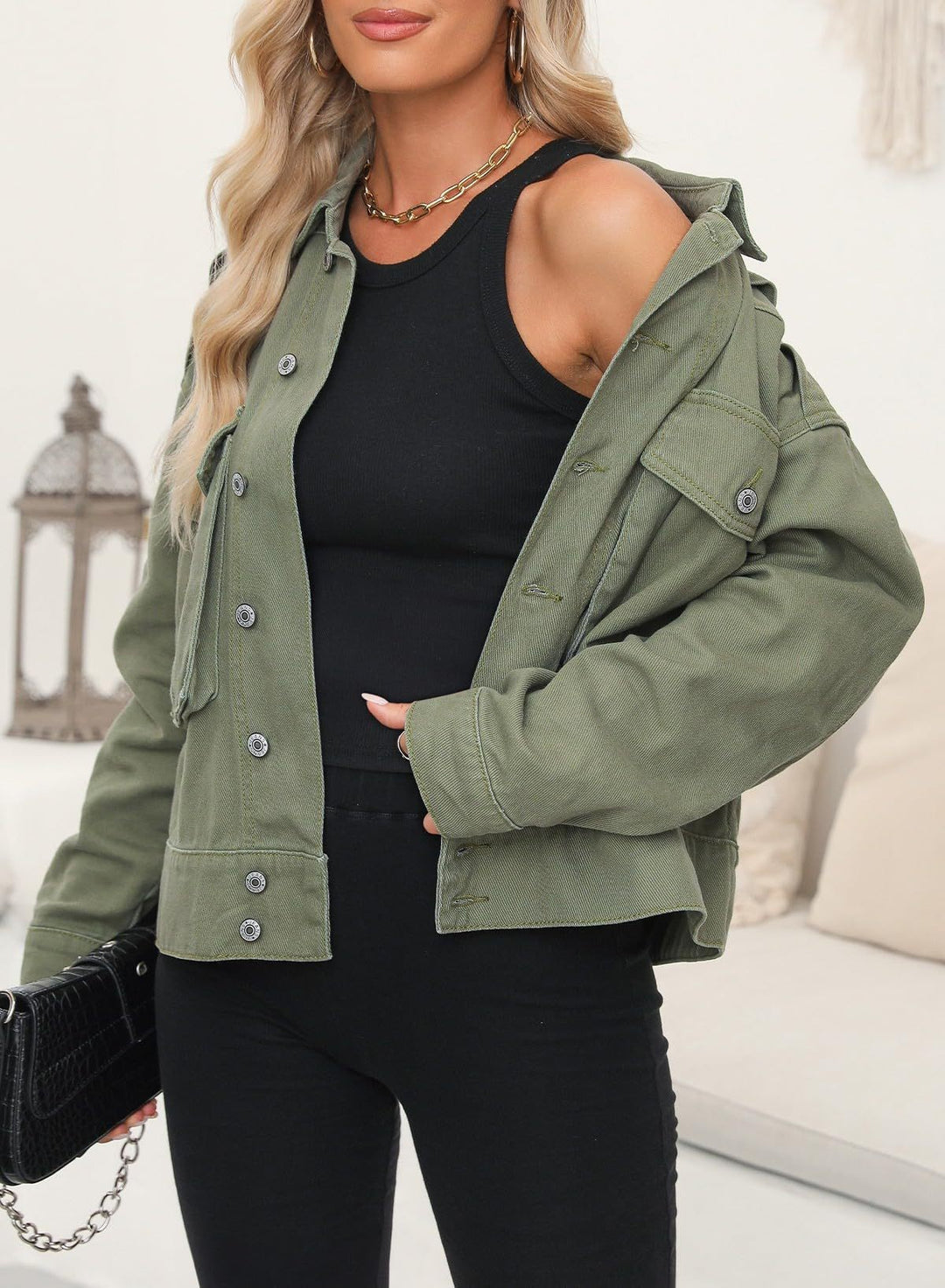 Damen Utility-Jacke mit praktischen Taschen und modernem Schnitt R&B