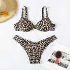 Damen Push-Up-Bikini mit Leopard-Design R&B