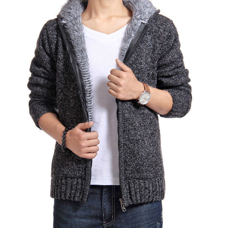 Herren kuschelige Strickjacke mit hochwertigem Innenfutter R&B