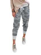 Damen nan lässige Camouflage Jogginghose mit Kordelzug und gerippten Bündchen R&B