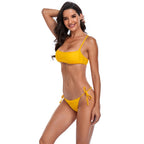 Damen Bikini-Set mit verstellbaren Trägern und schickem Knotendetail R&B