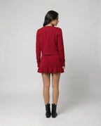 Rotes Strick Cardigan
