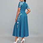 Damen Strandkleid mit floralem Design und fließendem Schnitt R&B