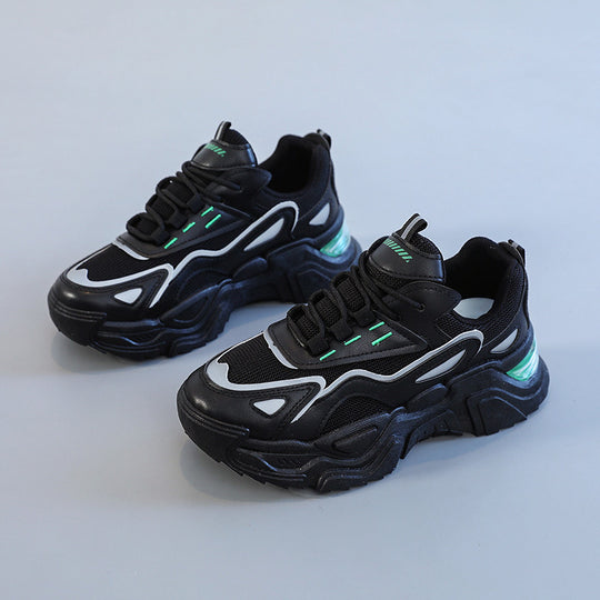 Damen Trendige Chunky Sneakers mit atmungsaktiven Mesh-Einsätzen und dämpfendem Sohlenprofil R&B