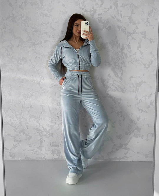 Damen sportliches Samt-Set R&B