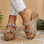 Damen Komfortable Wedge-Sandalen mit verstellbaren Riemen R&B