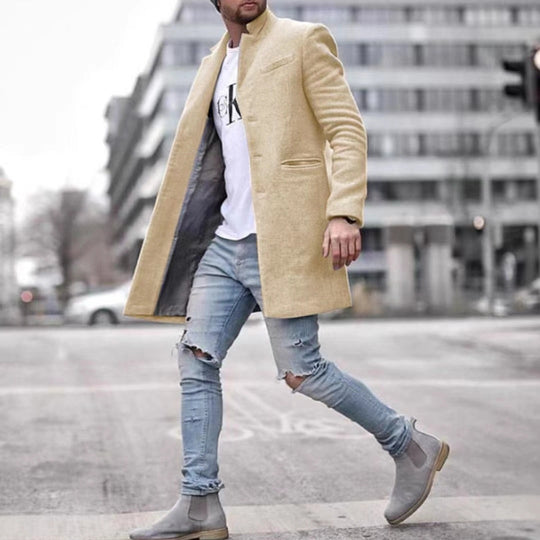 Herren eleganter Langmantel R&B