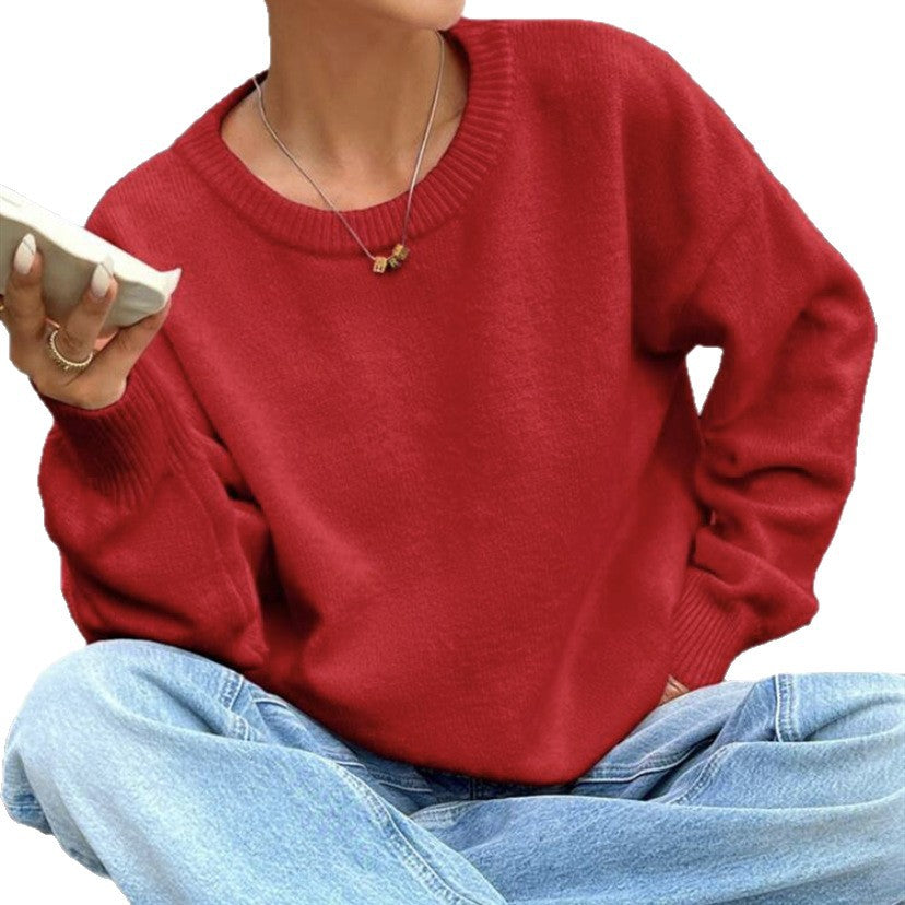Damen Pullover mit lässigem Schnitt und voluminösen Ärmeln R&B