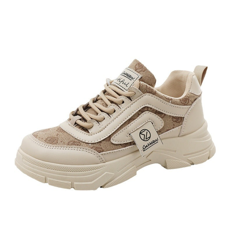 Damen modische Chunky Sneakers mit atmungsaktiver Oberflächenstruktur R&B