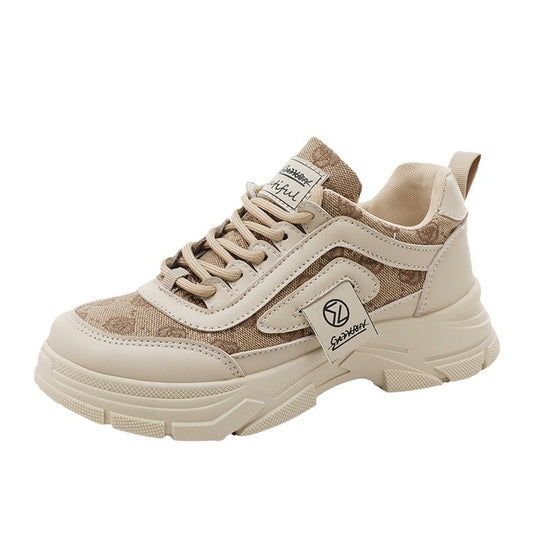 Damen modische Chunky Sneakers mit atmungsaktiver Oberflächenstruktur R&B