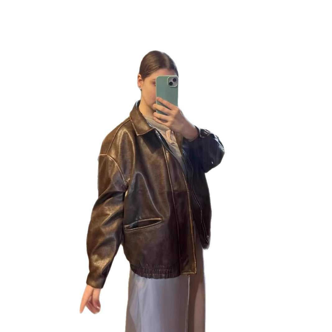 Damen modische oversized jacke mit strukturiertem Design R&B