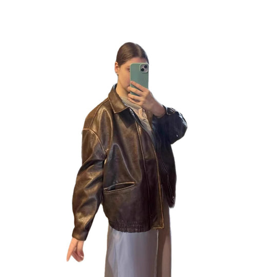 Damen modische oversized jacke mit strukturiertem Design R&B