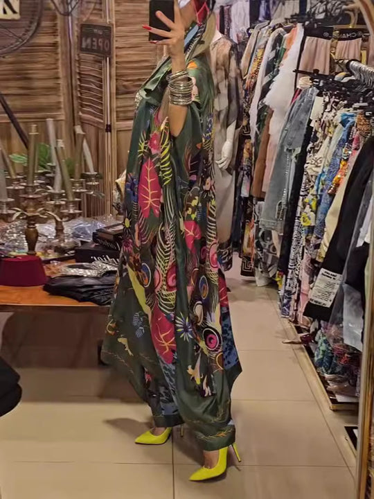 Damen Kimono mit floralen Mustern Heidi-Mode