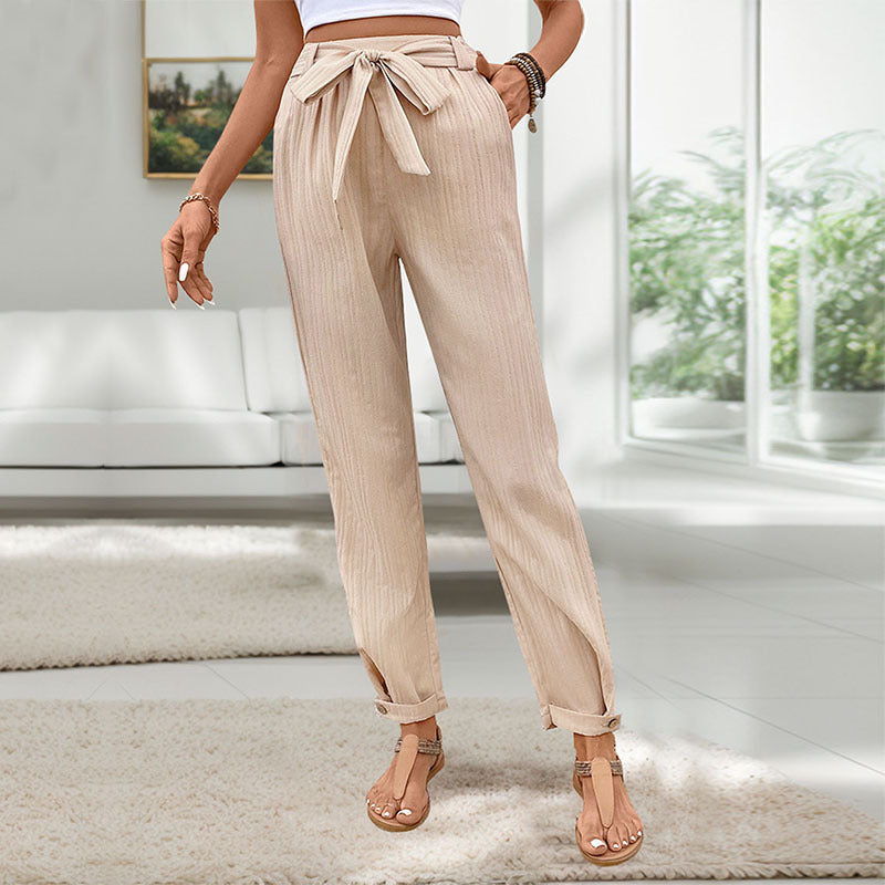 Damen Freizeithose mit elegantem Taillengürtel und lässigem Schnitt R&B