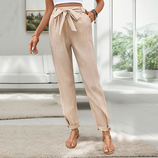 Damen Freizeithose mit elegantem Taillengürtel und lässigem Schnitt R&B