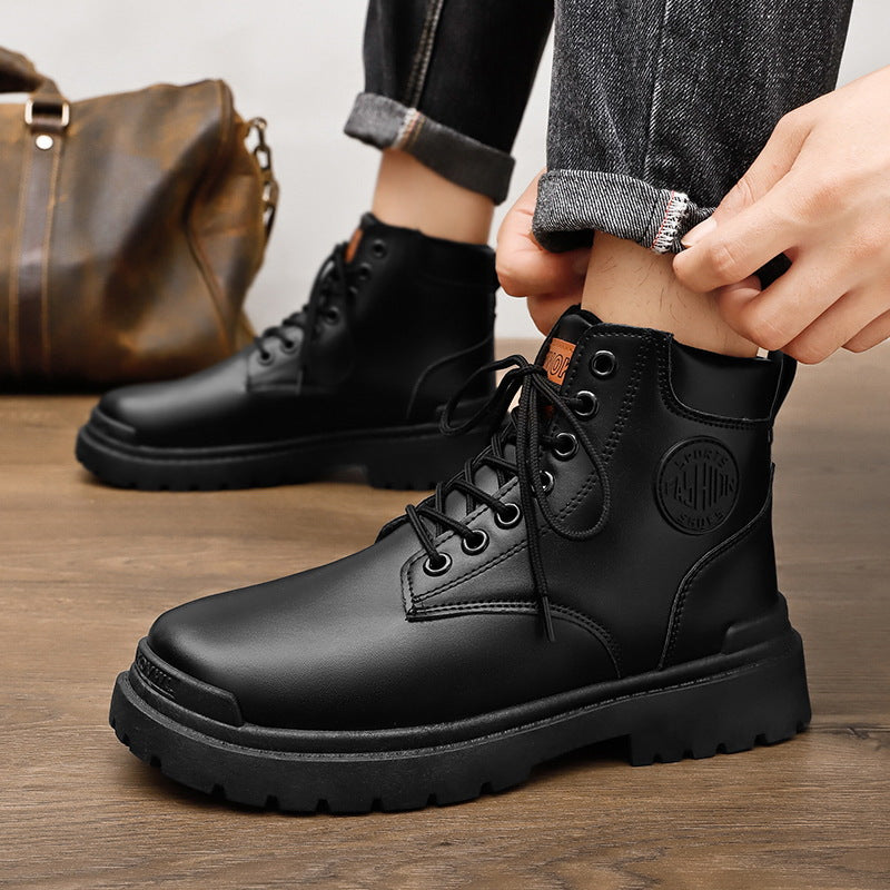 Herren Robuste Schnürboots aus hochwertigem Leder mit rutschfester Sohle R&B
