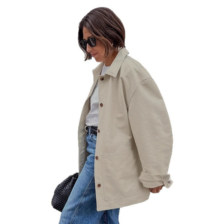 Damen Oversized Utility-Jacke R&B