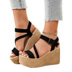 Damen Wedge-Sandalen mit verstellbaren Riemen und rutschfester Sohle R&B