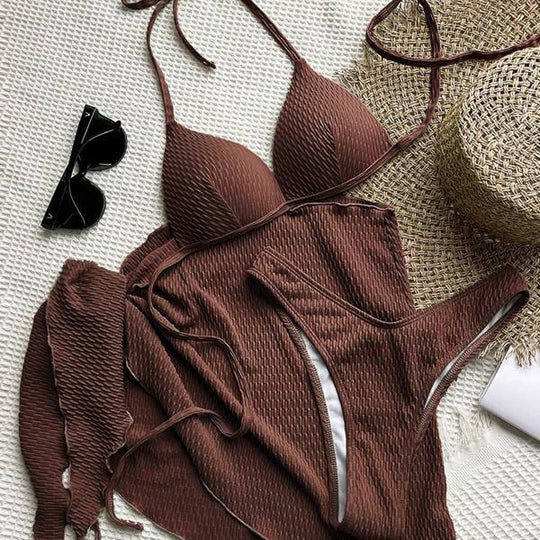 Damen Bikini-Set mit raffiniertem Wickeldesign und eleganten Halterträgern R&B