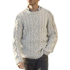 Herren Grobstrickpullover mit klassischem Zopfmuster R&B
