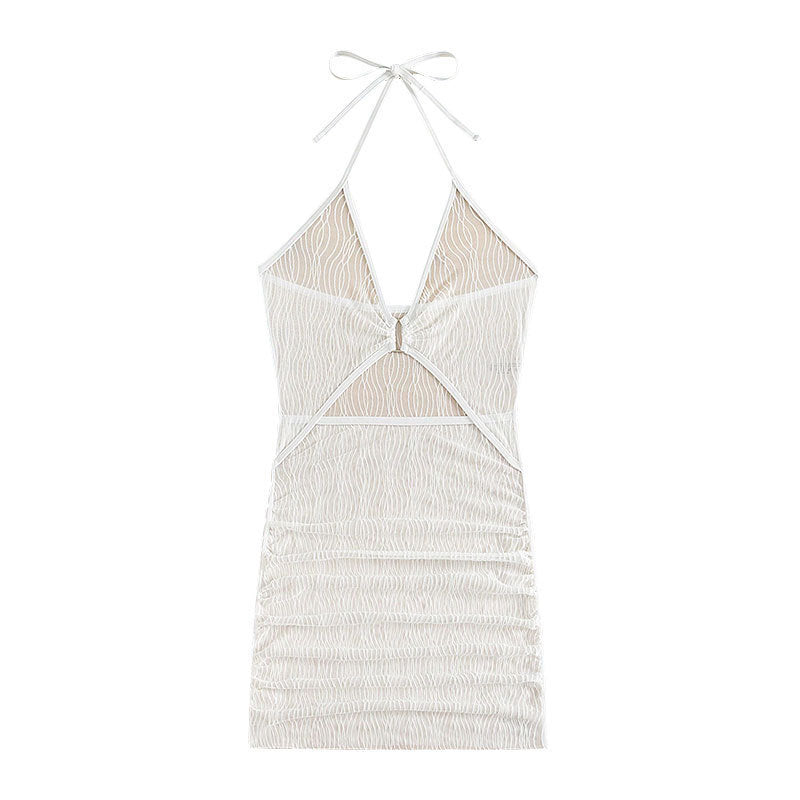 Damen Kleid mit aufregenden Cut-Outs und verspielten Rüschen R&B