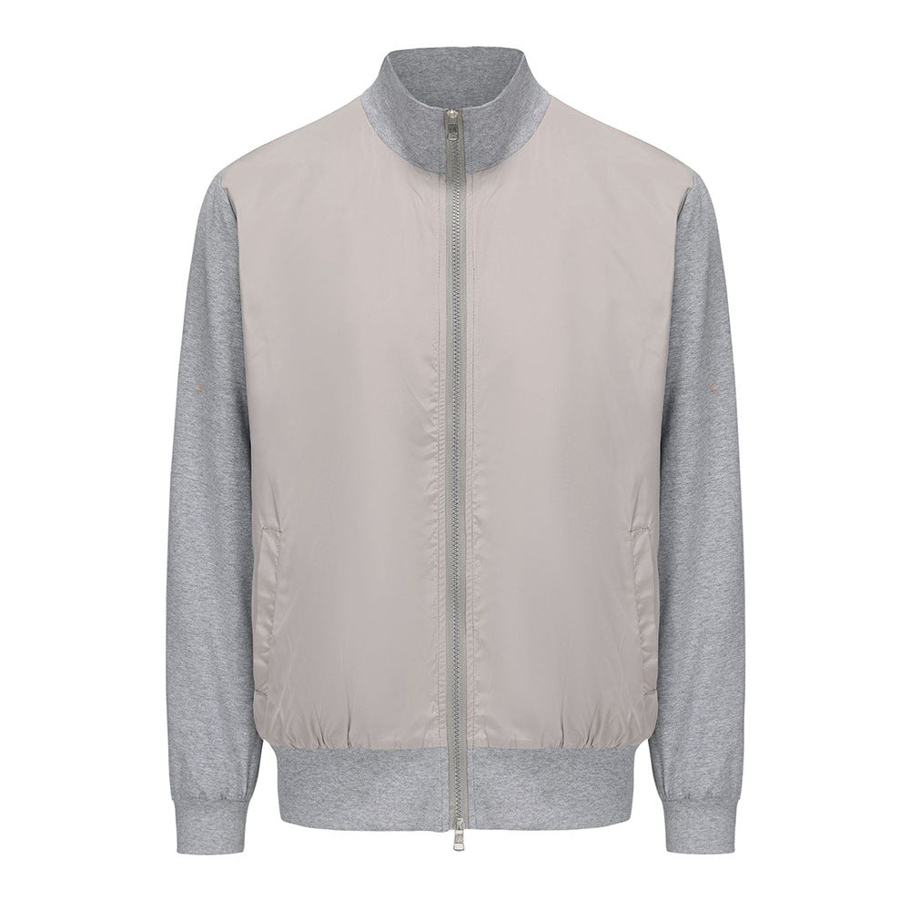 Herren lässige Sommerjacke im minimalistischen Design mit praktischen Reißverschlusstaschen R&B