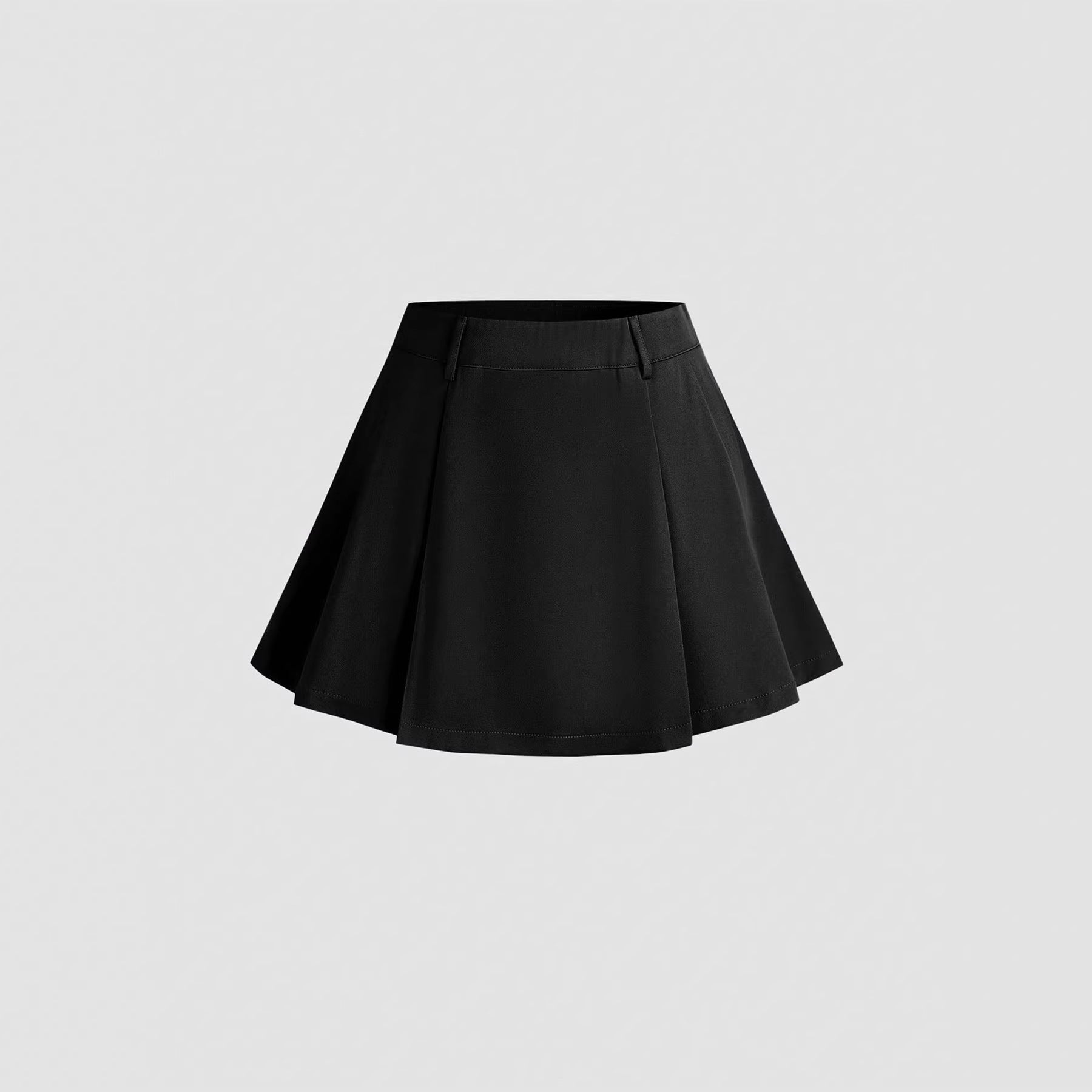 Damen Plissierter Minirock mit angedeutetem Bund R&B