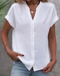 Damen Kurzarm Bluse mit feinem Strukturmuster R&B