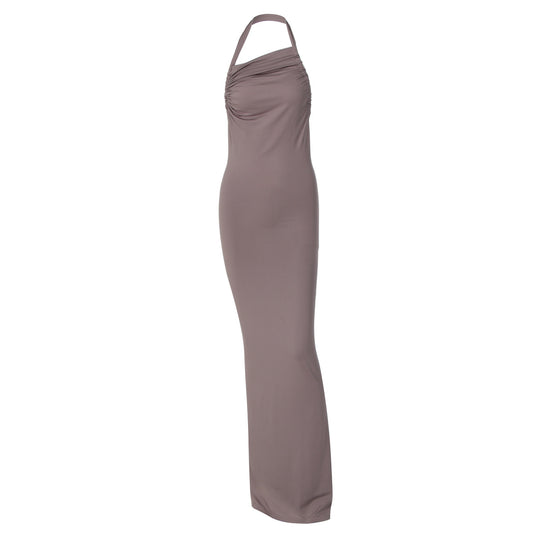 Damen trägerloses Maxikleid mit elegantem Drapé R&B