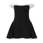 Damen Off-Shoulder Kleid R&B