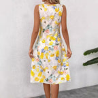 Damen Blumendesign Sommerkleid R&B
