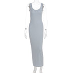Damen Figurbetontes Maxikleid aus hochwertigem Jerseystoff R&B
