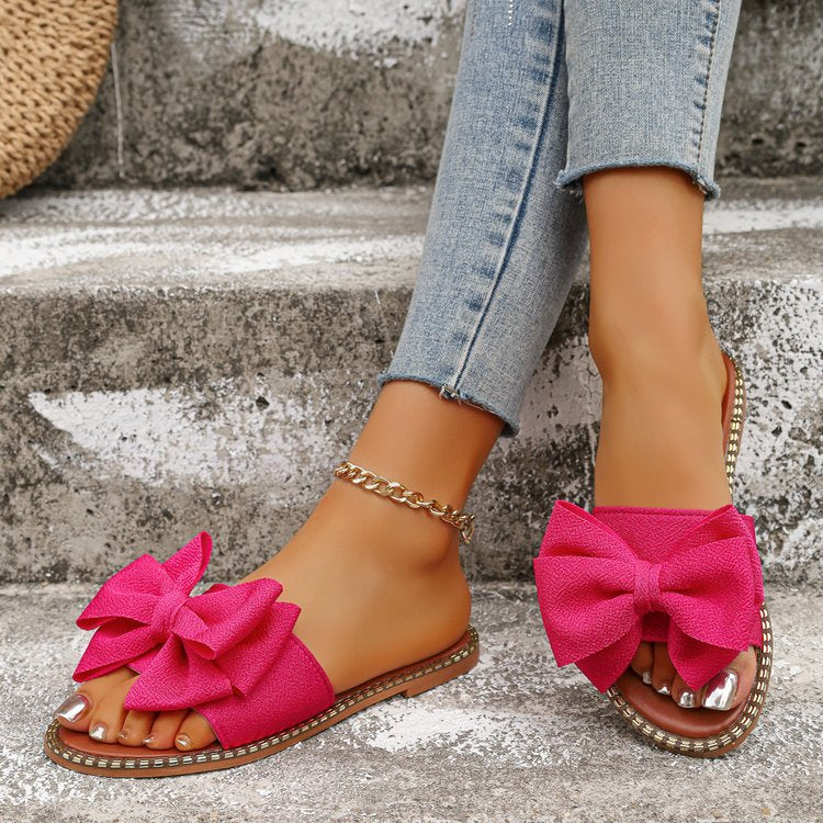 Damen Slipper mit glamourösem Schleifendetail R&B