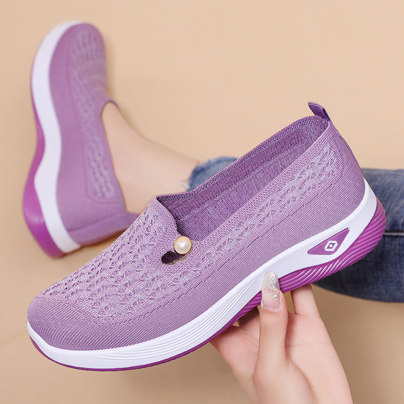 Damen Komfortable Strick-Sneaker mit rutschfester Sohle R&B