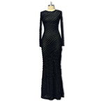 Damen Elegantes Maxikleid mit texturiertem Design R&B